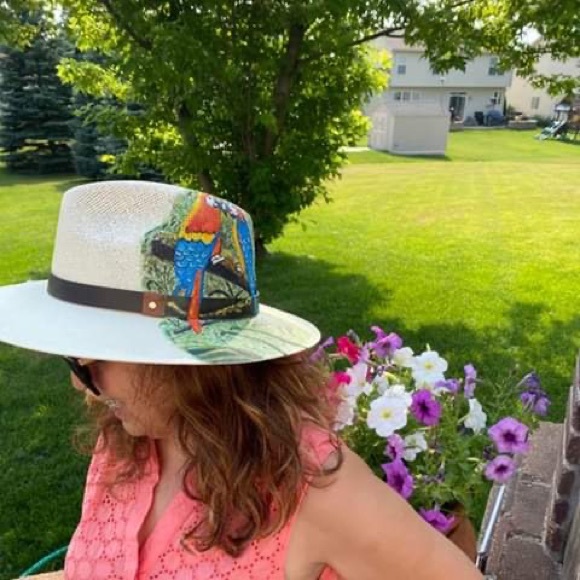 Accessories - SOLD ❌NWT Guacamayas 🦜 hand painted hat